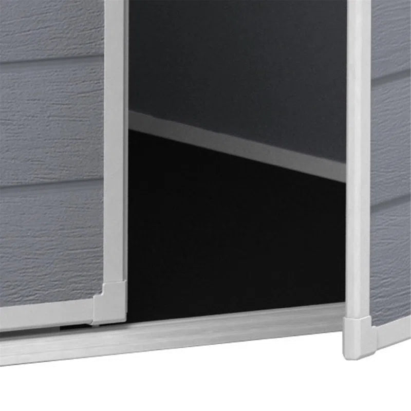 4 x 6 ft Apex Wooden Garden Shed, Outdoor Storage Shed with Single Door