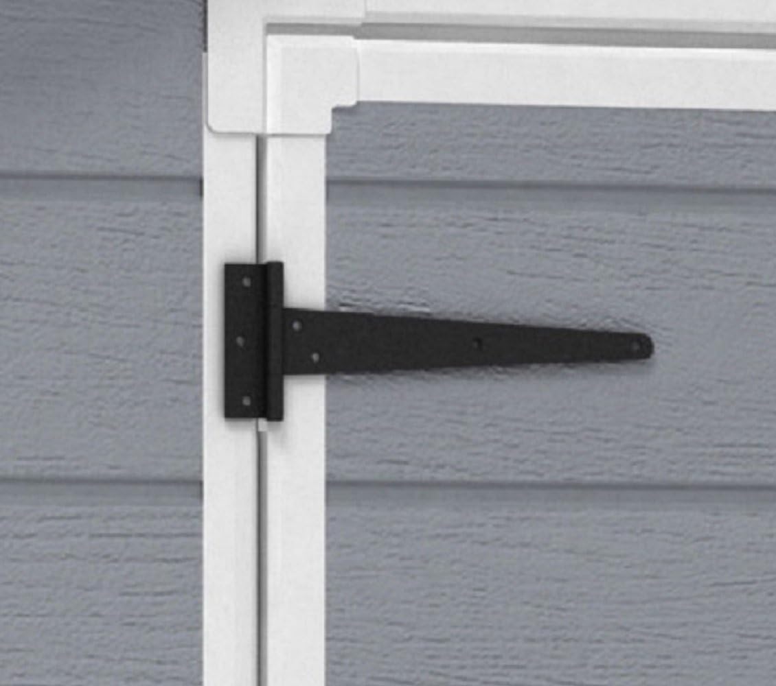 6 x 8 ft Outdoor Plastic Garden Storage Shed, Grey, Lockable Weather-Resistant Storage Shed